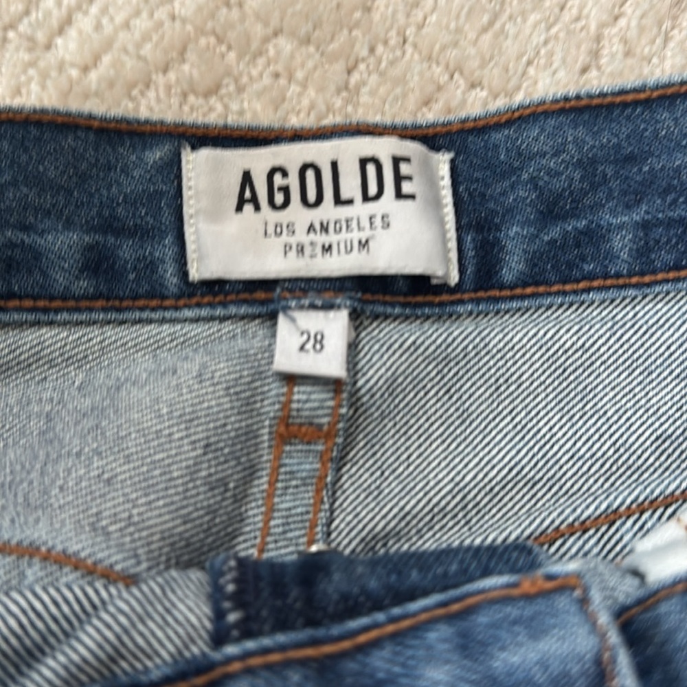 Agolde Riley Cropped Chewed Hem - Picture 3 of 3